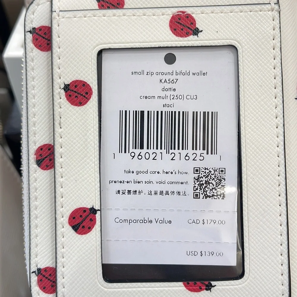 Kate Spade Staci Small Ladybug Zip Around Wallet
COLOR:
Cream Multi - Picture 6 of 16